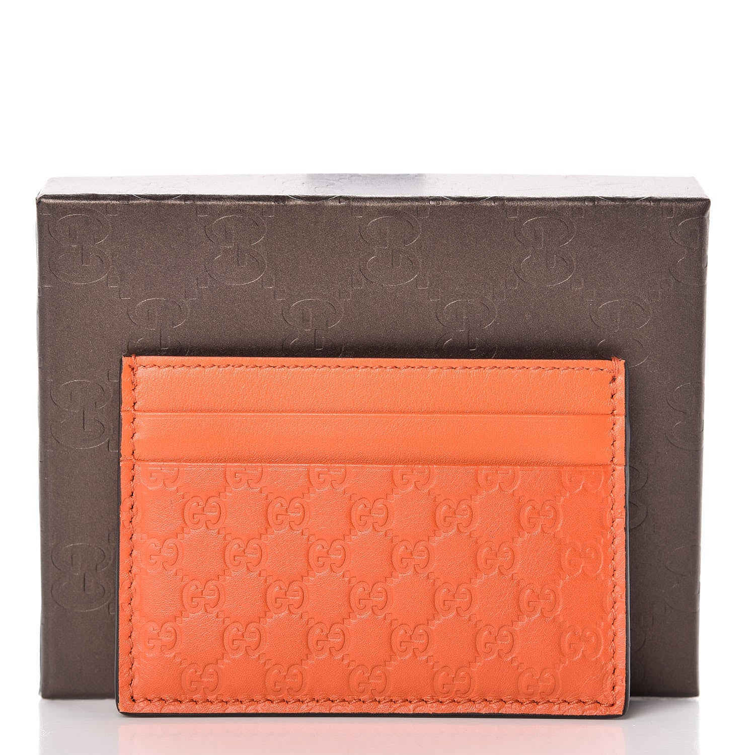Gucci Microguccissima Card Holder Sun Orange 7 of 7