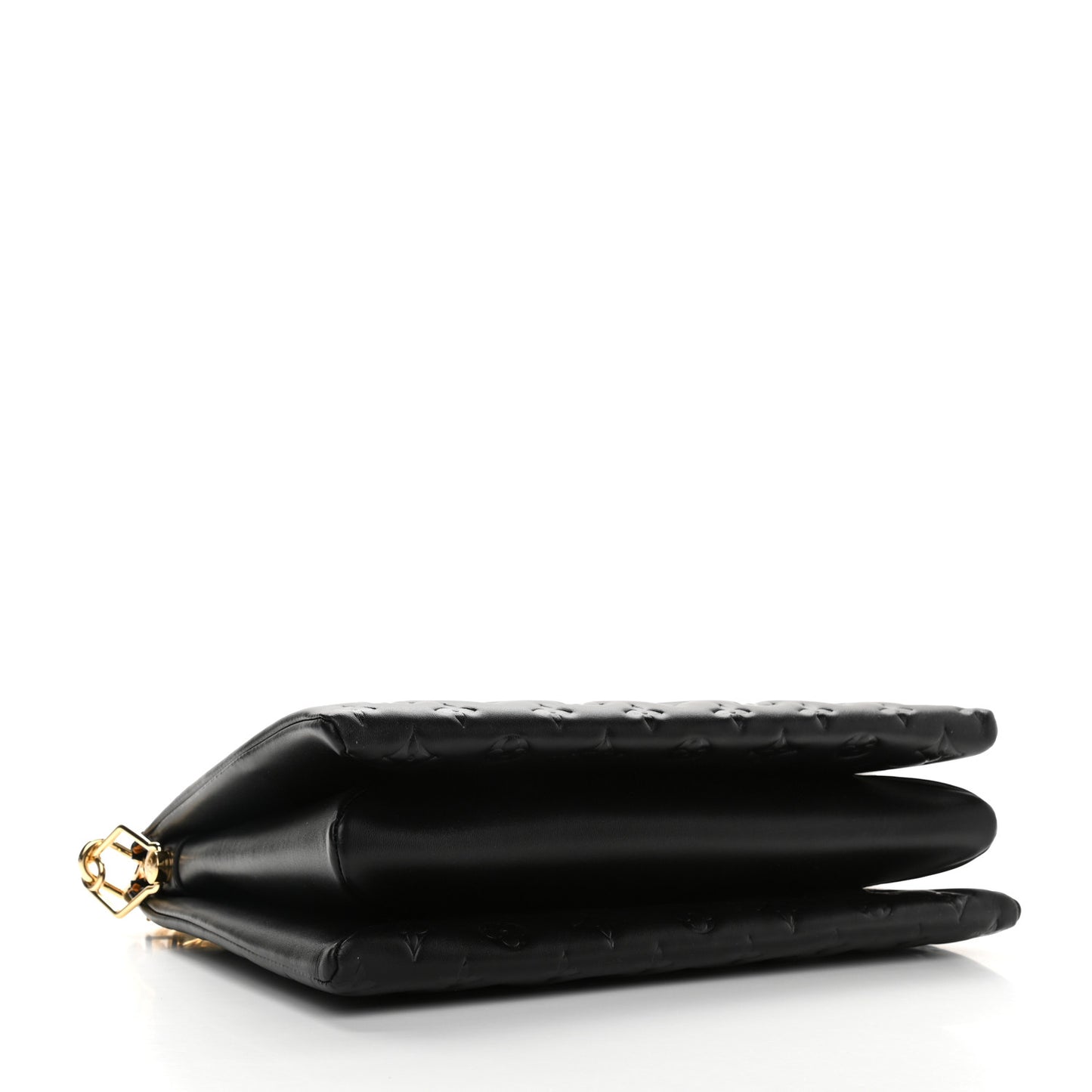 Lambskin Embossed Monogram Coussin MM Black