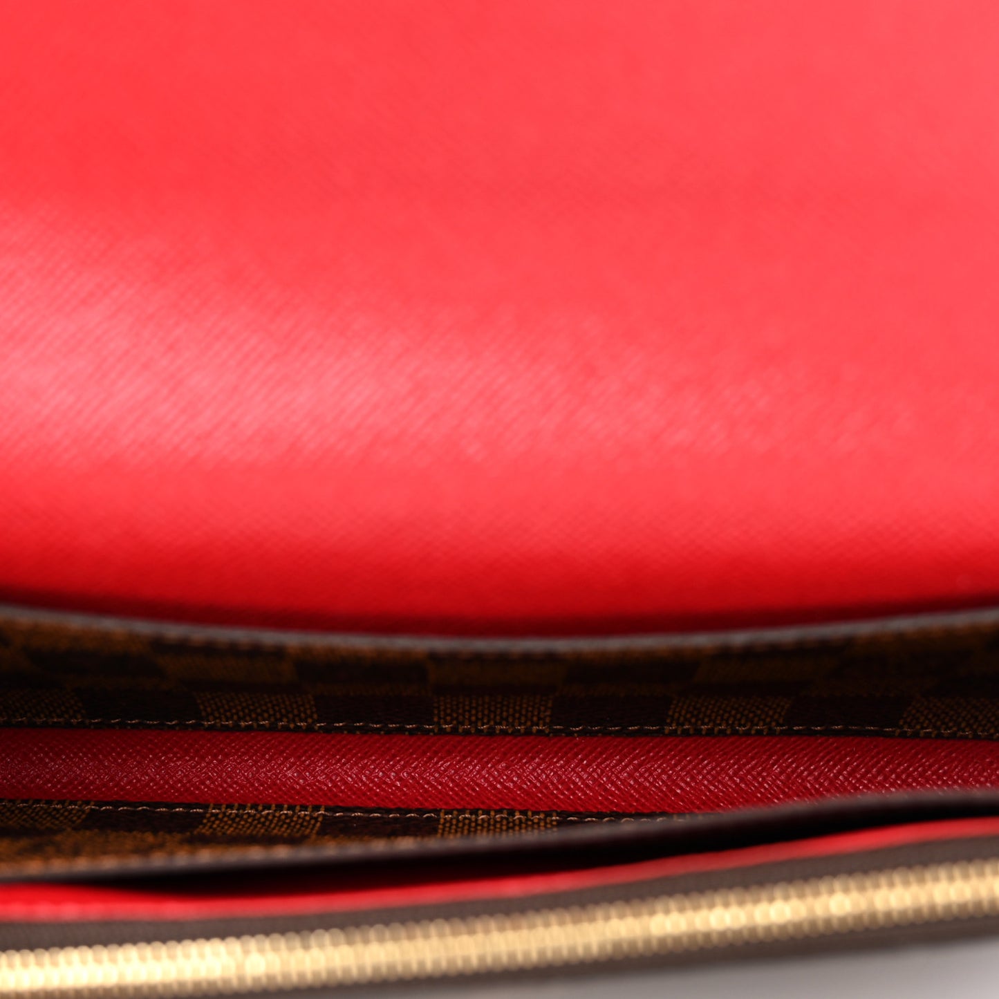 Damier Ebene Emilie Wallet Red