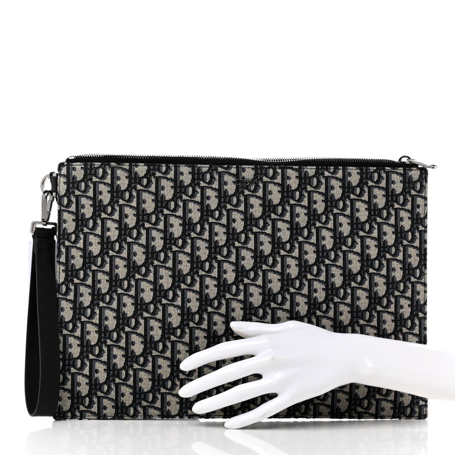 Oblique A4 Flat Pouch Clutch Blue