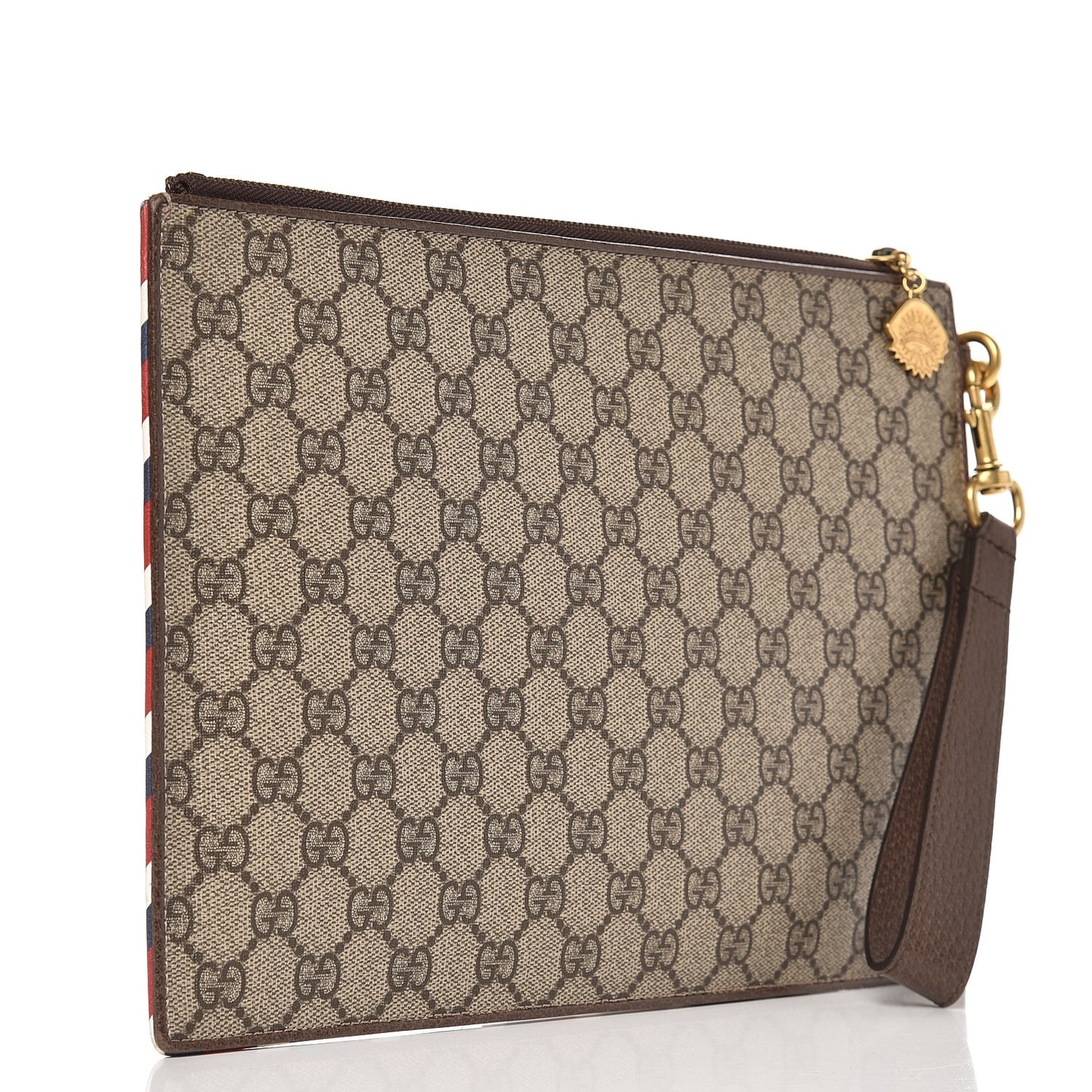 GG Supreme Monogram Courrier Documents Holder Beige New Acero
