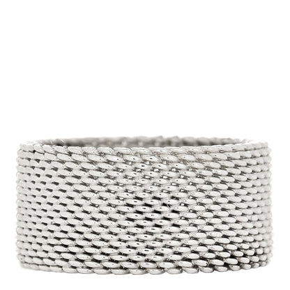 Tiffany Sterling Silver Somerset Mesh Ring 50 5.25 3 of 5