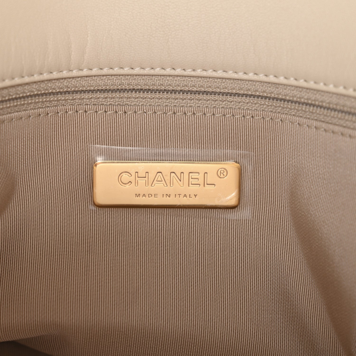 Chanel Goatskin Quilted Maxi Chanel 19 Flap Beige 6 of 10