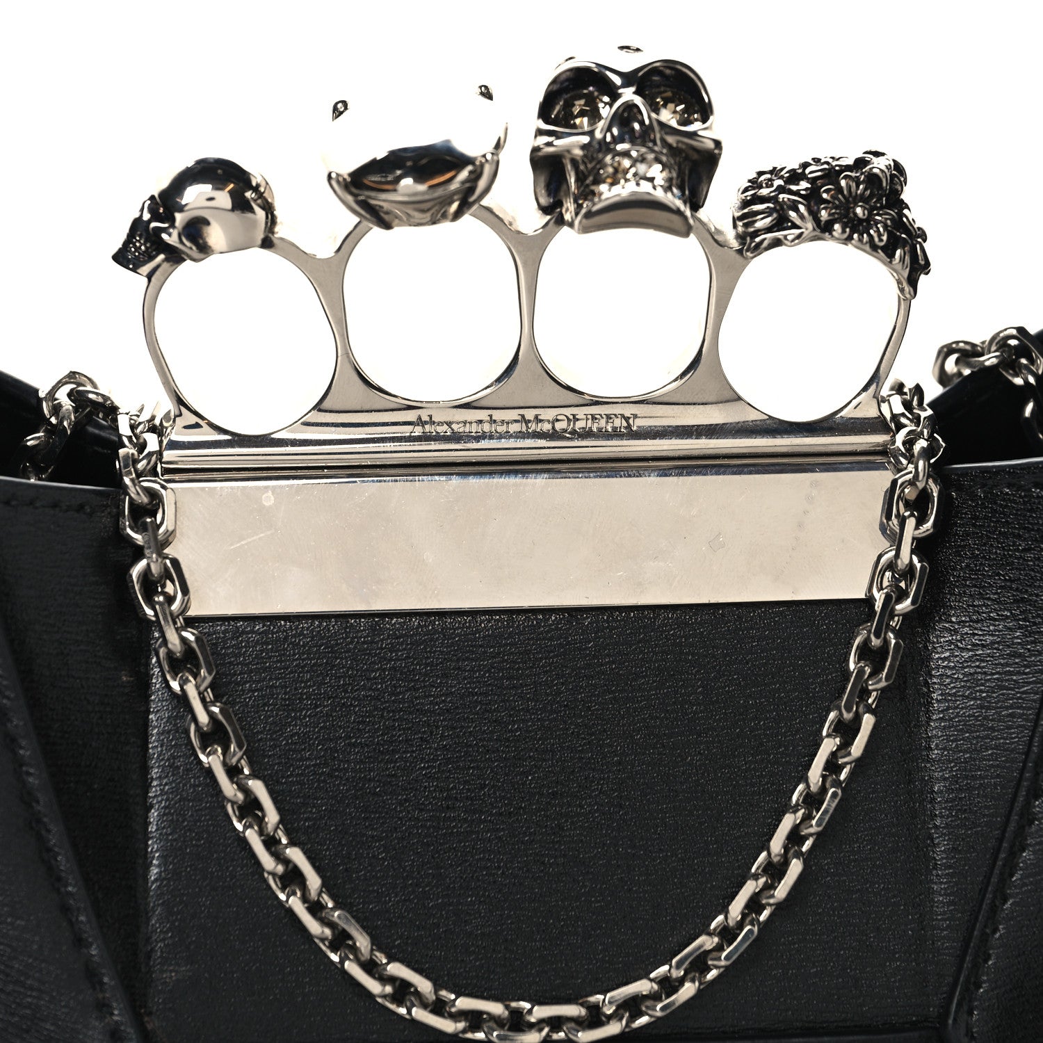 Alexander McQueen Calfskin Mini The Jeweled Hobo Black 8 of 11