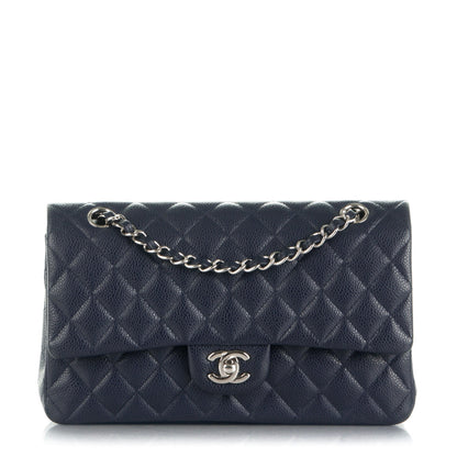 Chanel Caviar Quilted Medium Double Flap Navy 1 of 9