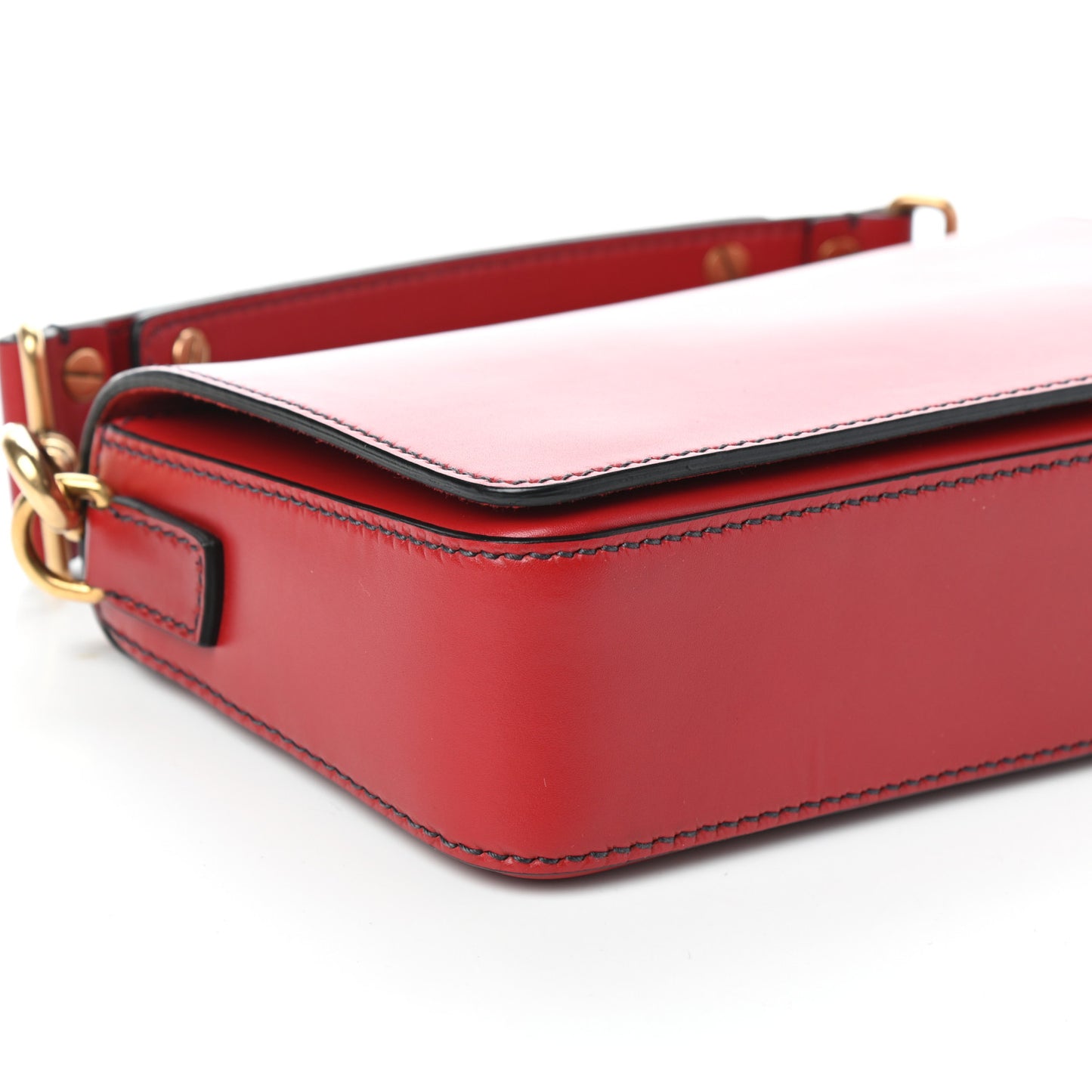 Calfskin J'Adior Flap Bag Red