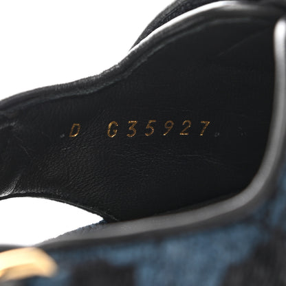Chanel Denim Velcro Dad Sandals 36.5 Dark Grey Blue Black 8 of 9