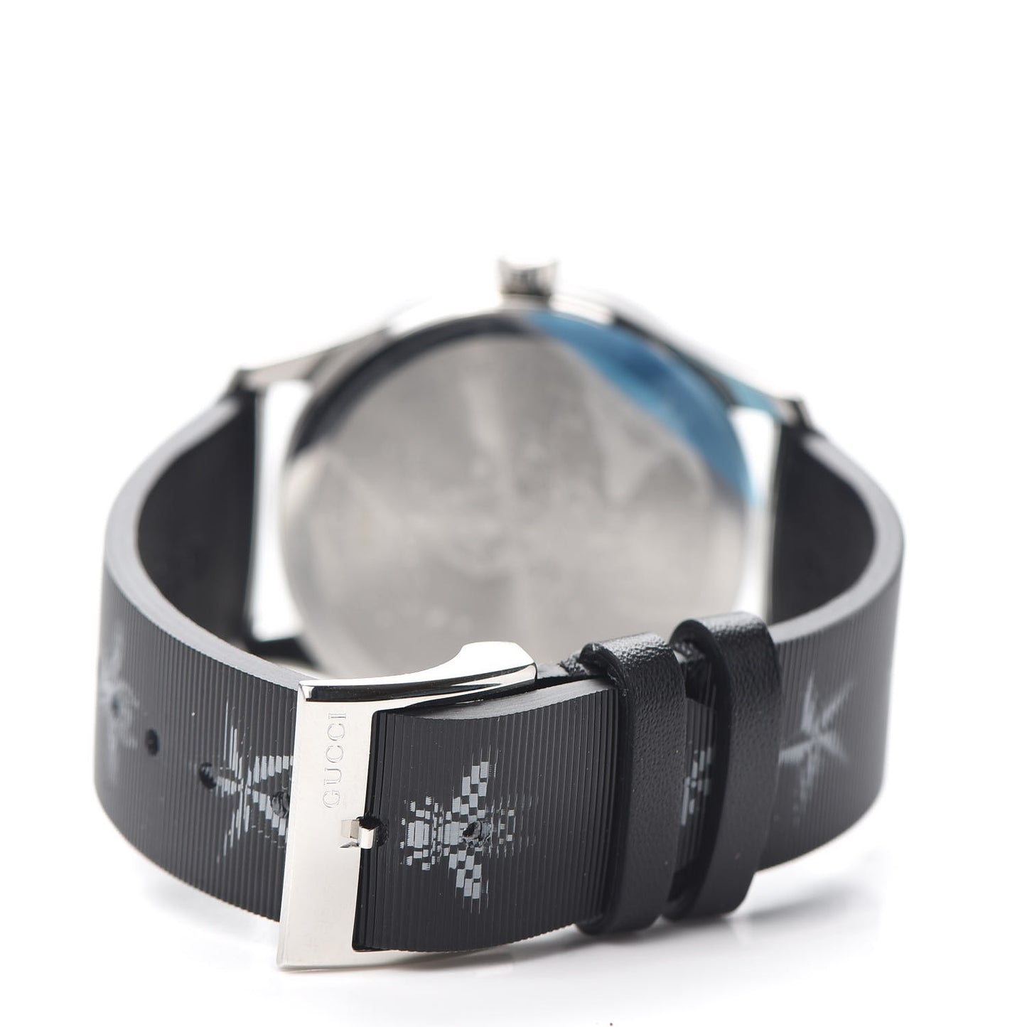 Stainless Steel Calfskin 38mm G-Timeless Bee Star Hologram Quartz Watch Black