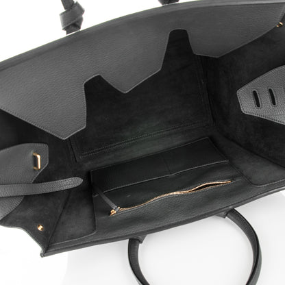 Celine Crisped Calfskin Tie Knot Small Tote Anthracite 5 of 8