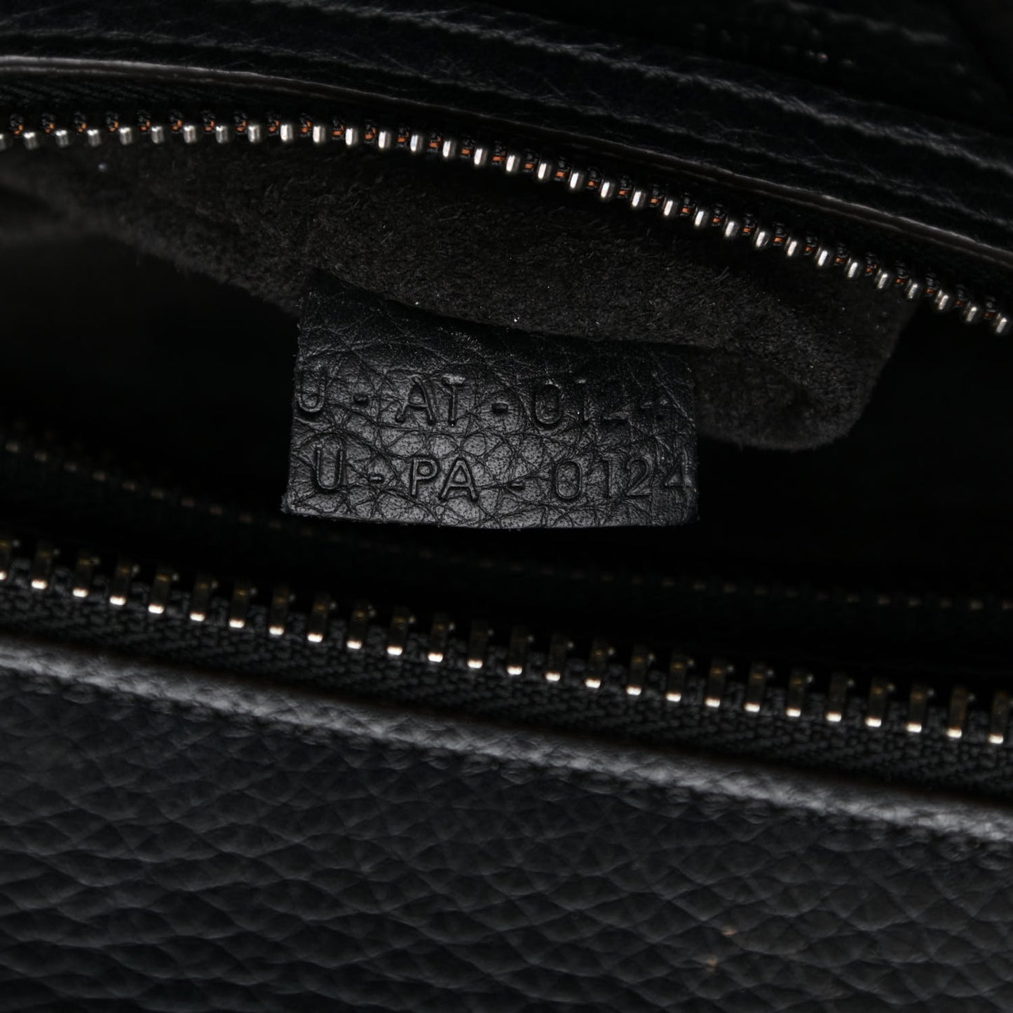 Drummed Calfskin Micro Luggage Black
