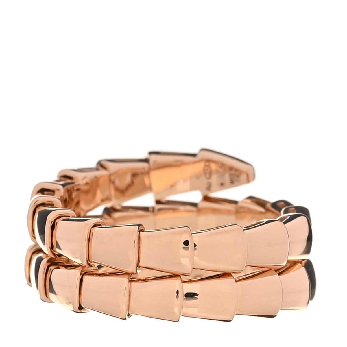 18K Rose Gold Diamond Serpenti Viper Wrap Ring M