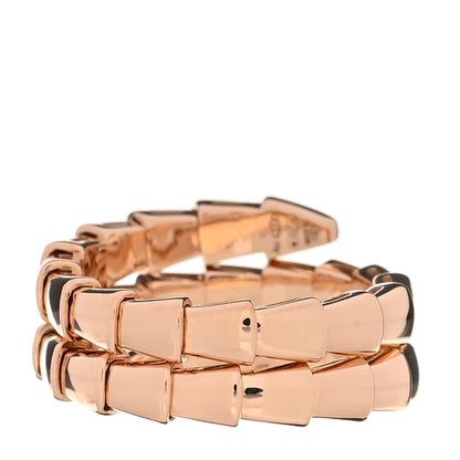 Bulgari 18K Rose Gold Diamond Serpenti Viper Wrap Ring M 3 of 5