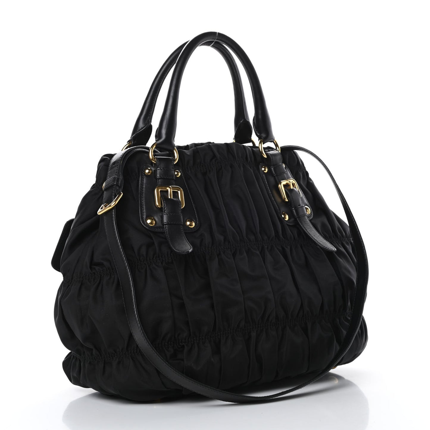 Tessuto Nylon Gaufre Tote Black