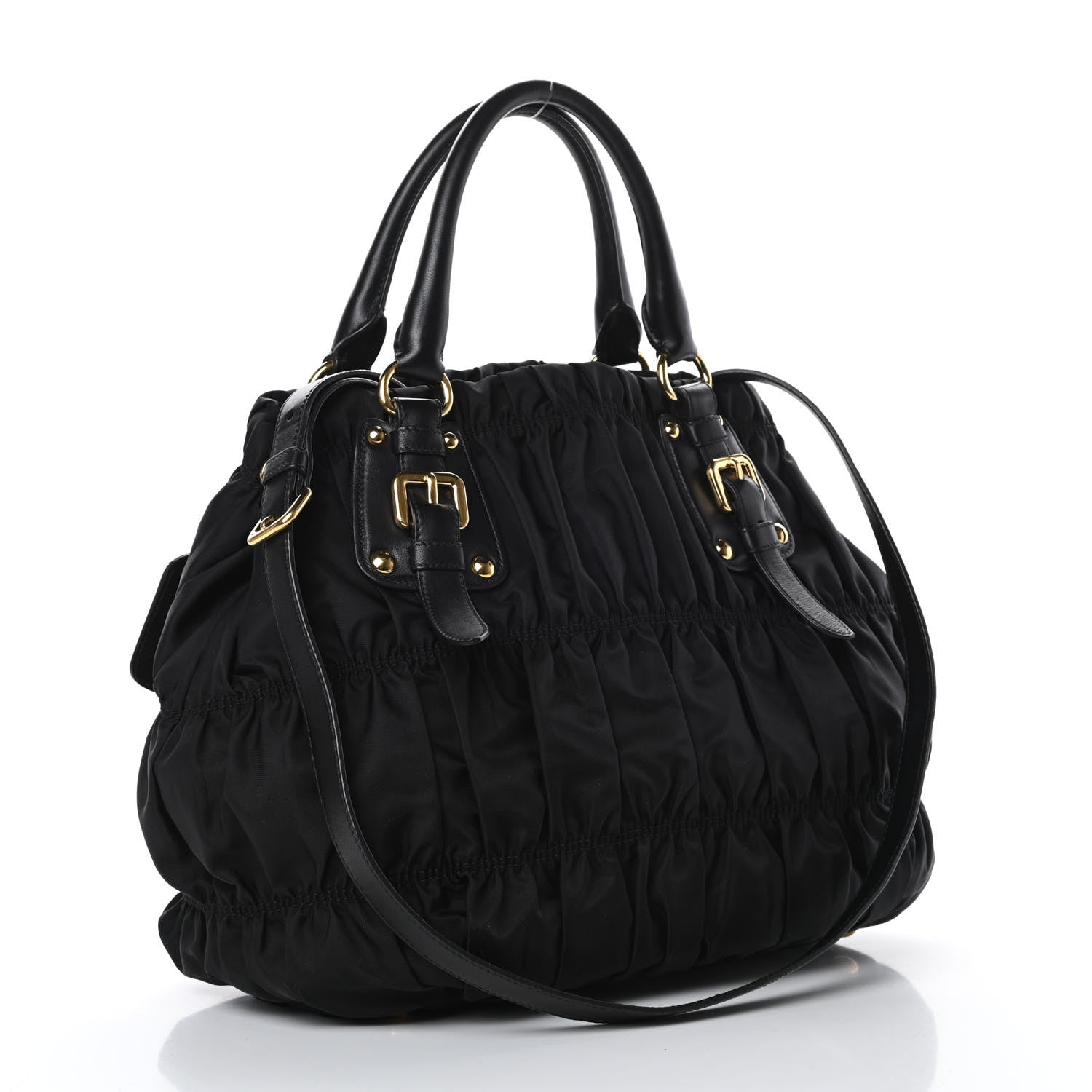 Prada Tessuto Nylon Gaufre Tote Black 3 of 10