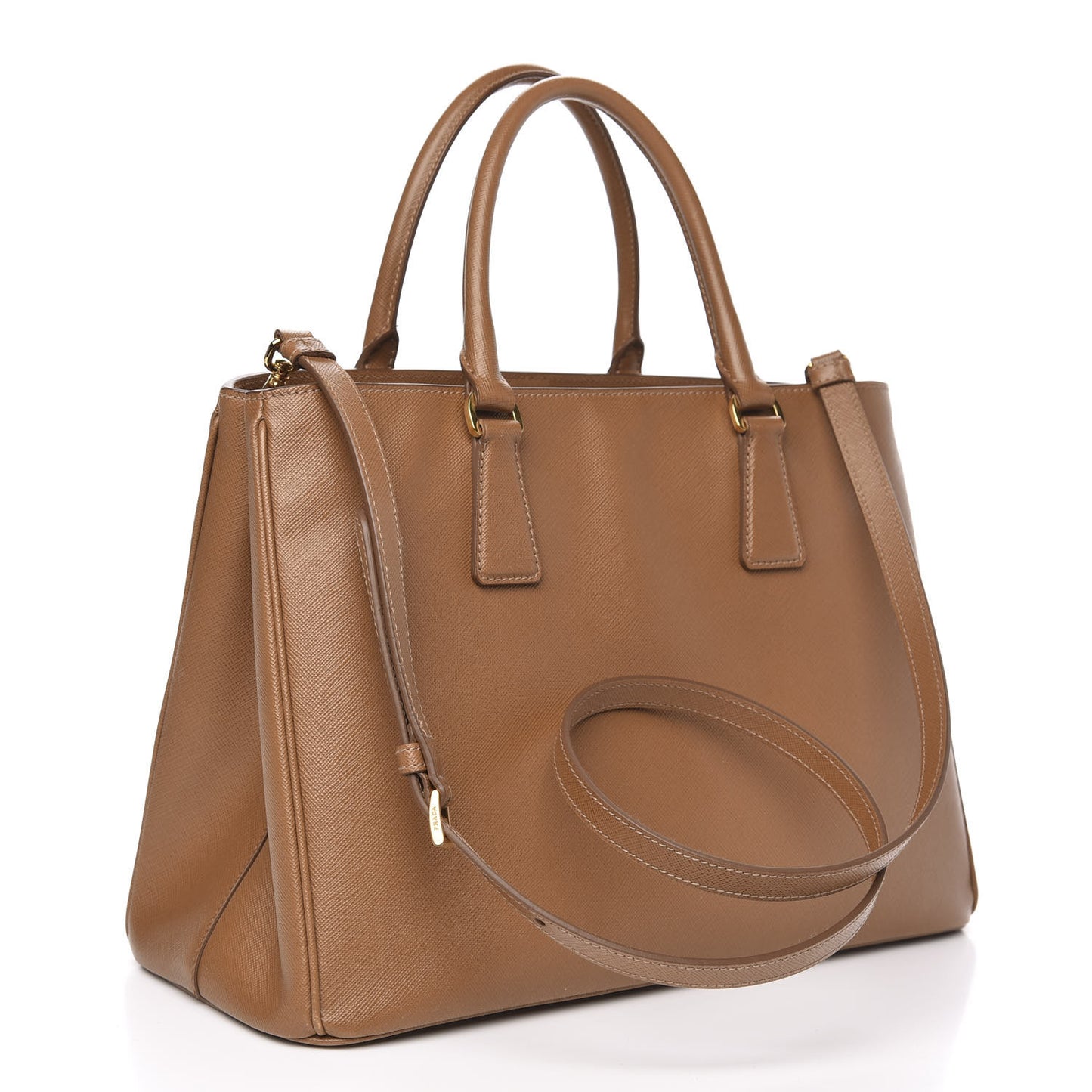 Saffiano Lux Medium Tote Caramel