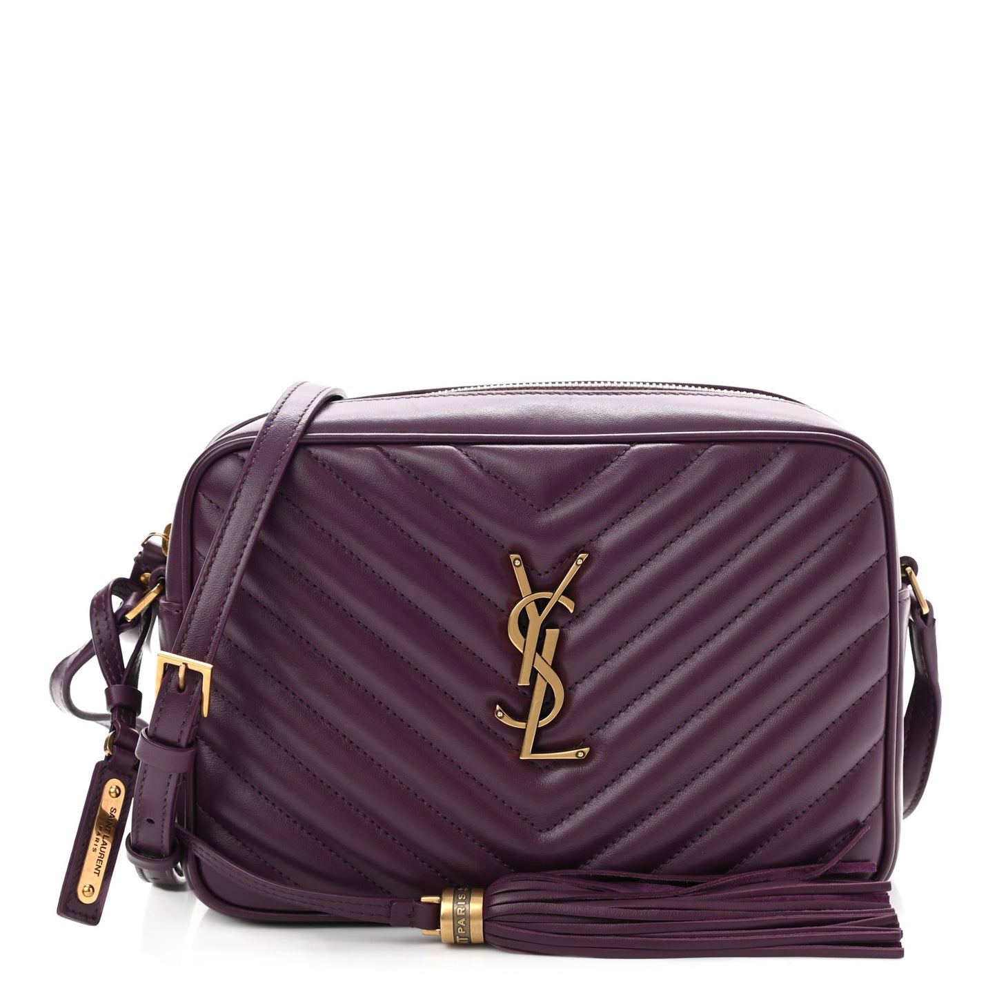 Calfskin Matelasse Monogram Lou Camera Bag Purple