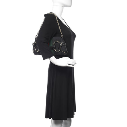 Gucci Monogram Web Horsebit Chain Clutch Black 2 of 9