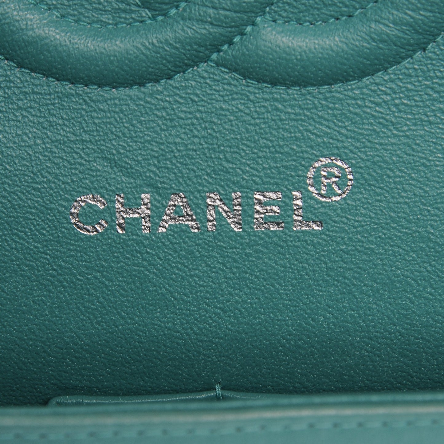 Lambskin Quilted Medium Double Flap Light Green