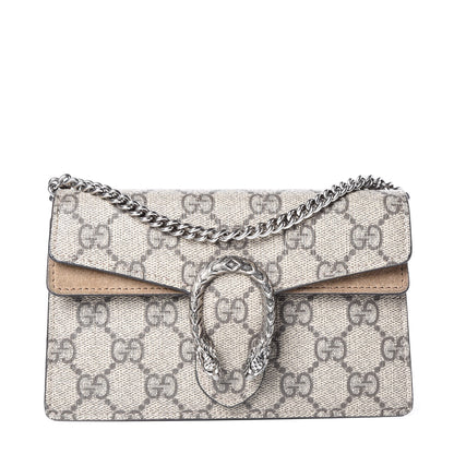 Gucci GG Supreme Monogram Super Mini Dionysus Shoulder Bag Taupe 1 of 12