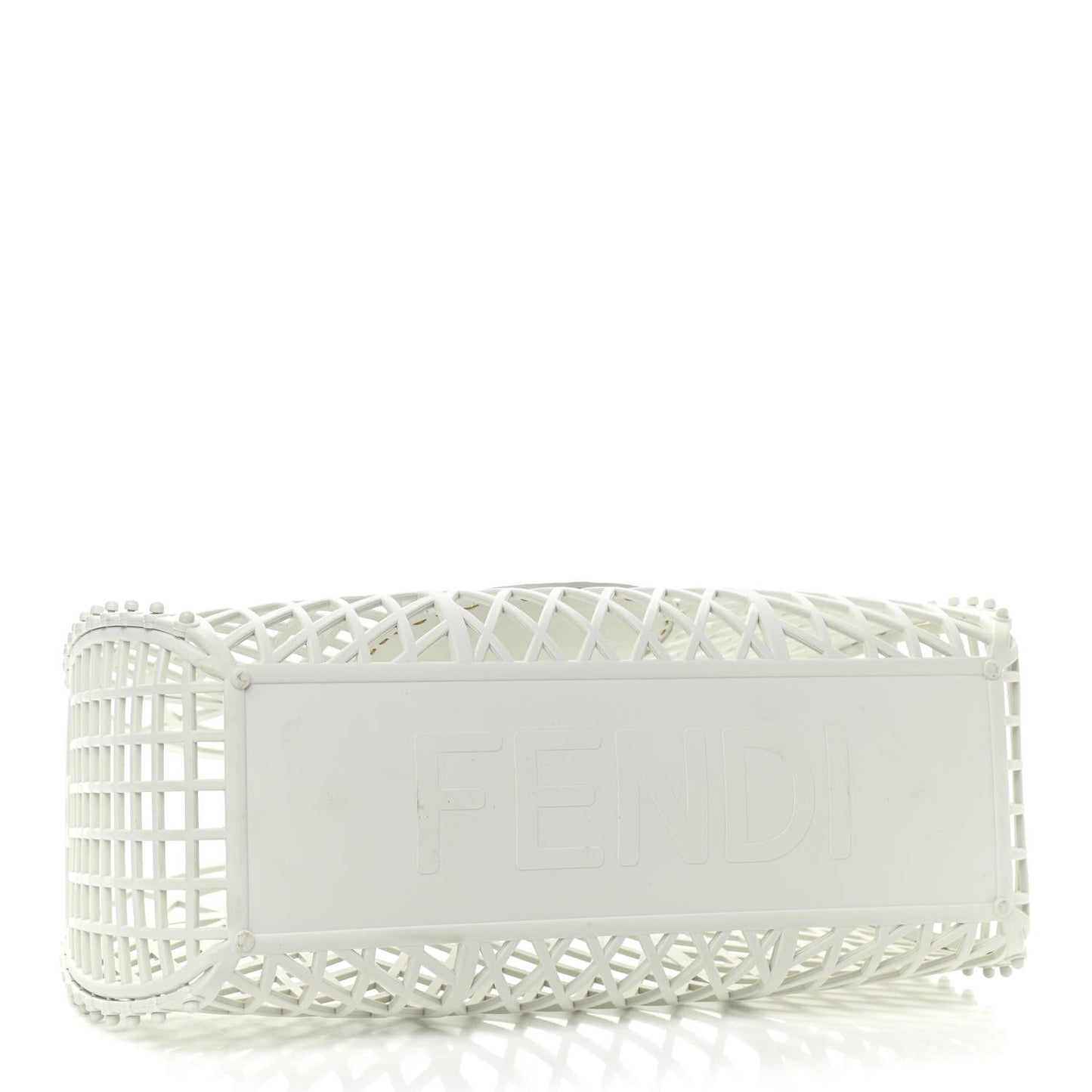 Recycled Plastic Vitello Liberty Matte Medium Fendi Basket White Ice