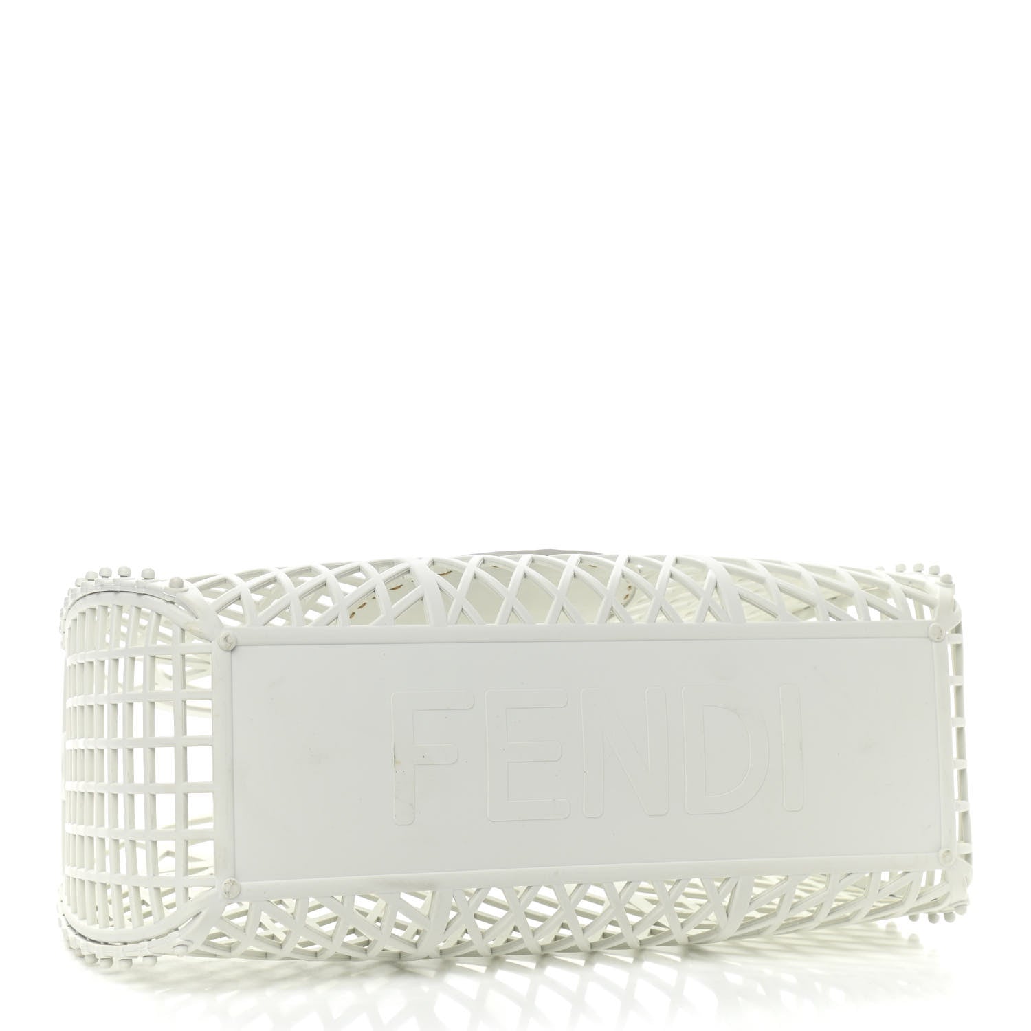 Fendi Recycled Plastic Vitello Liberty Matte Medium Fendi Basket White Ice 4 of 13