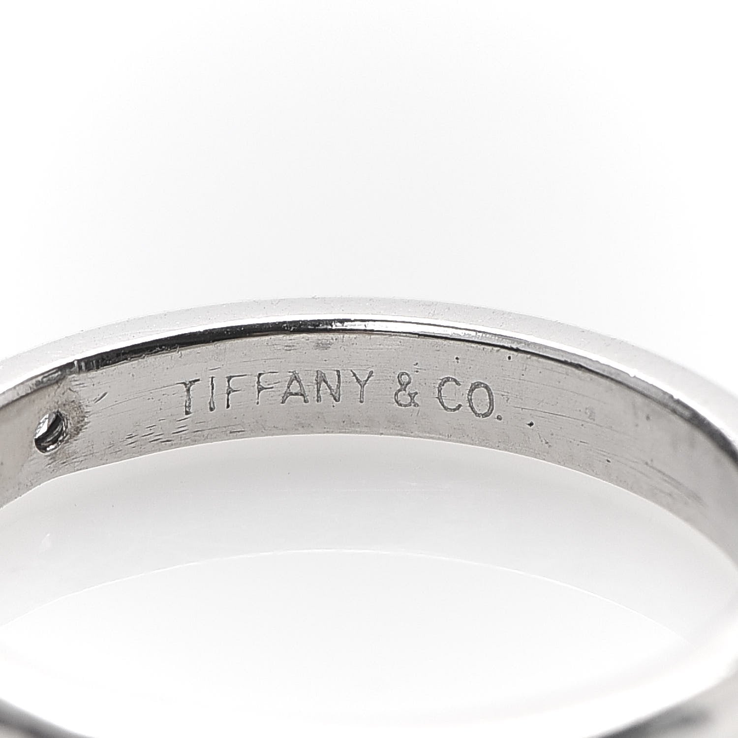 Tiffany Platinum Elsa Peretti Diamond Band Ring 49 4.75 4 of 6