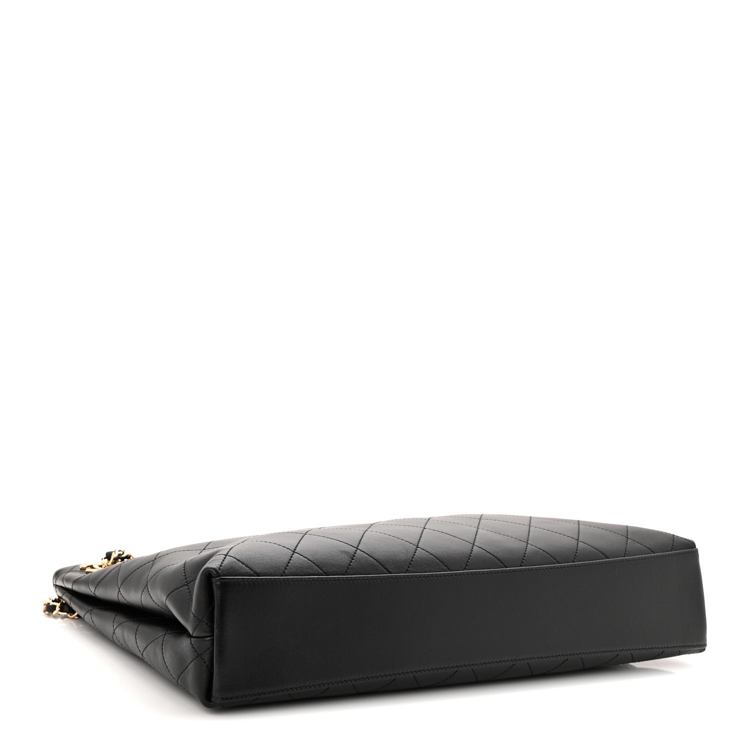 Chanel Lambskin Quilted Shopping Tote Black 4 of 10