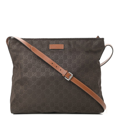 Gucci Nylon Guccissima Messenger Bag Brown 1 of 16