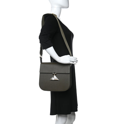 Tom Ford Calfskin Large T Clasp Tara Crossbody Bag Military Green 2 of 9