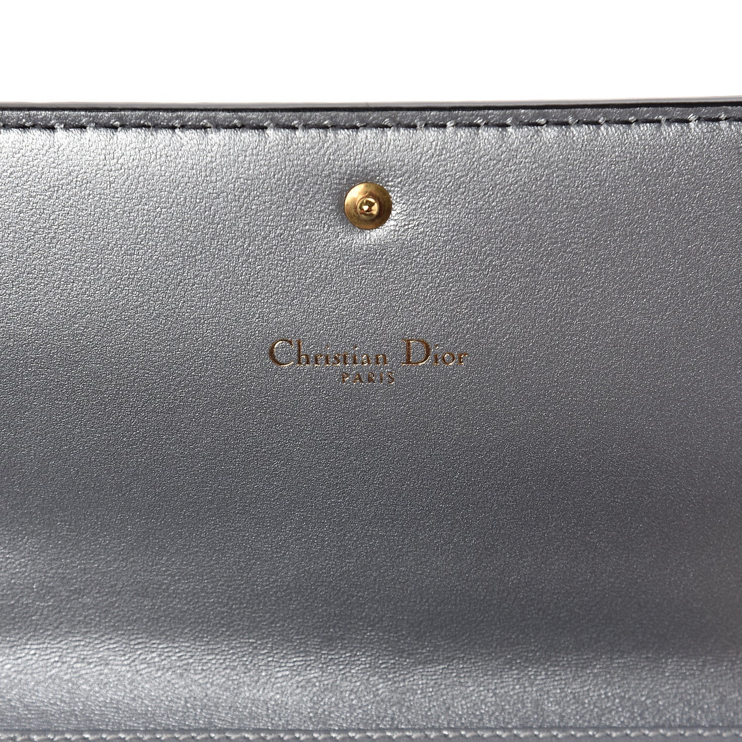 Christian Dior Metallic Calfskin J'adior Croisiere Chain Wallet Graphite 5 of 7