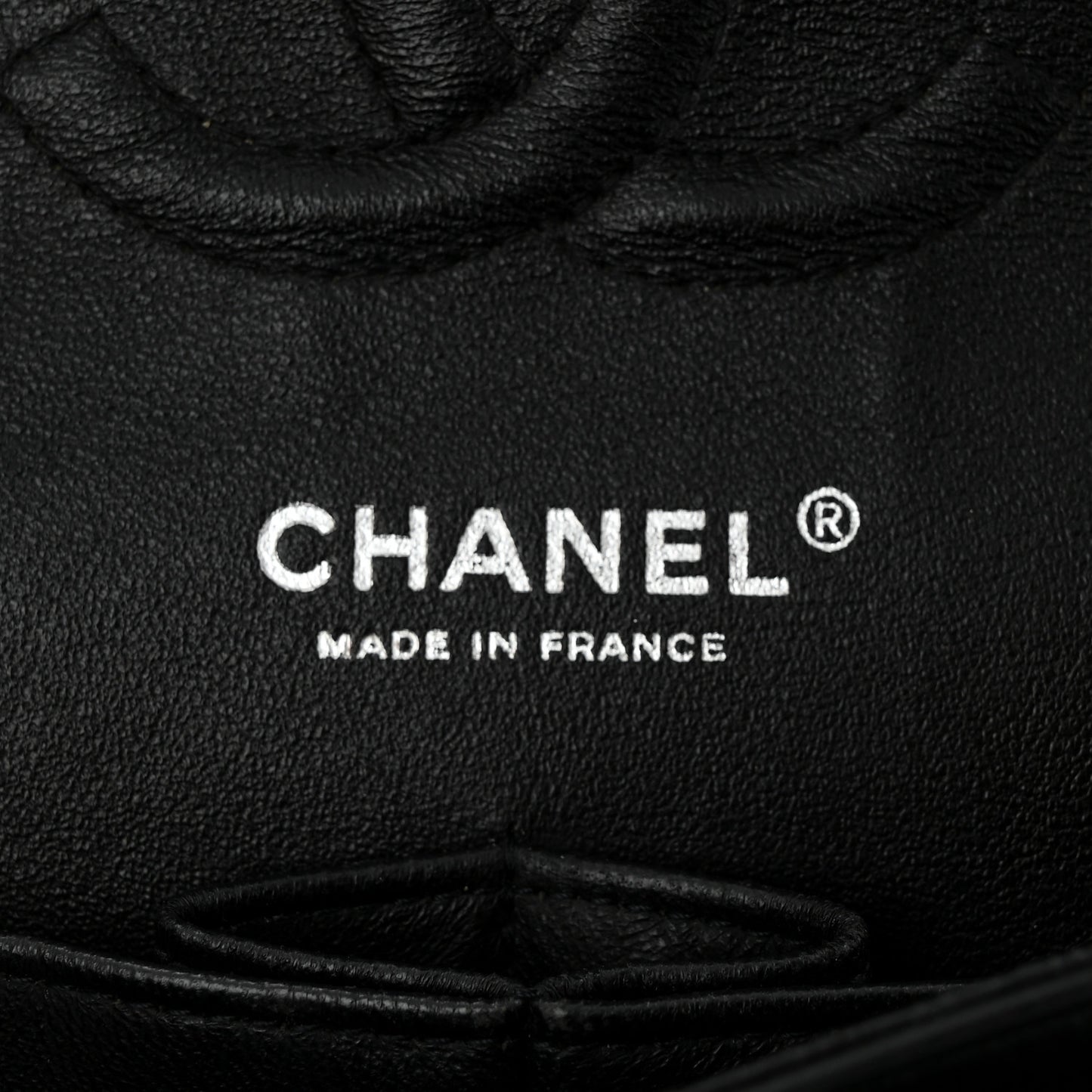 Patent Quilted Medium Double Flap Black