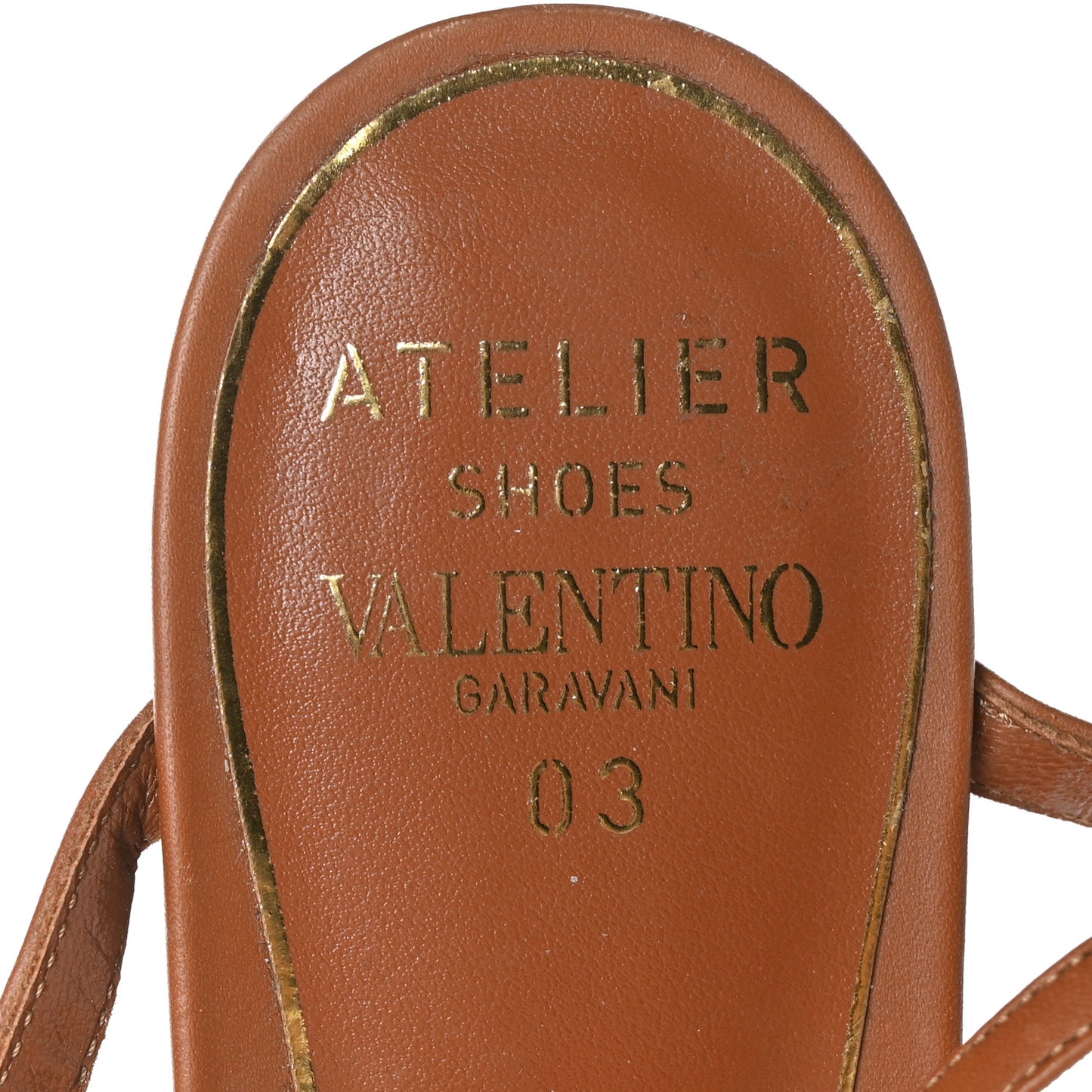 Calfskin Atelier 03 Rose Edition Ankle Tie Thong Sandals 40 Cuoio