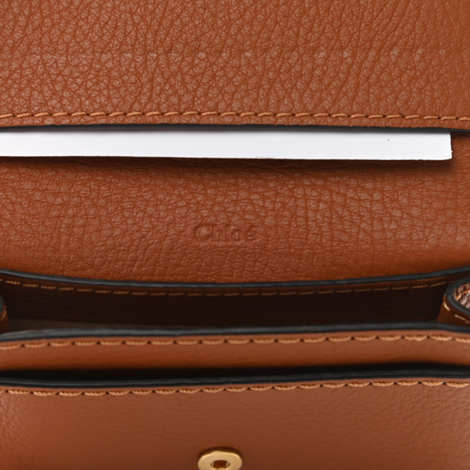 Chloe Grained Calfskin Marcie Compact Wallet Tan 6 of 9
