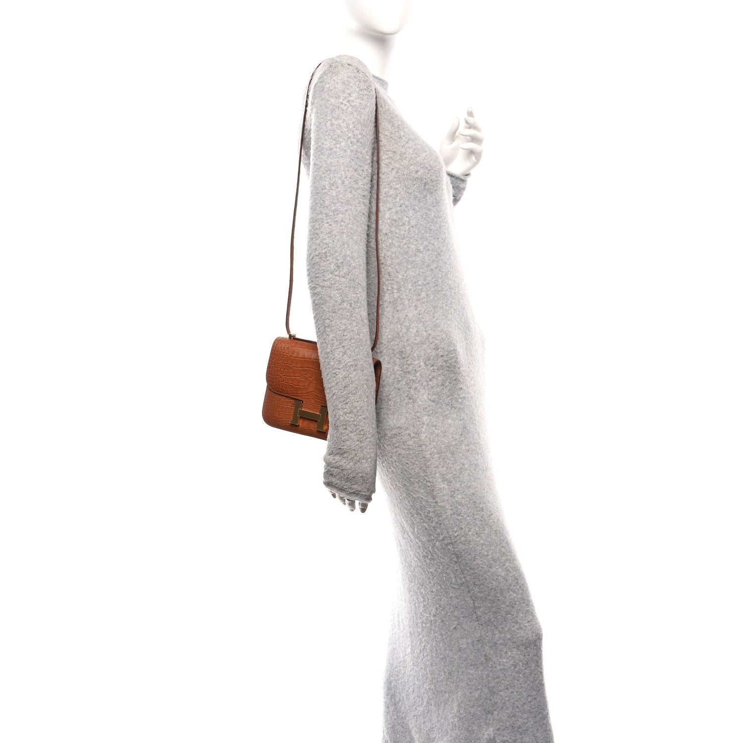 Hermes Matte Alligator Constance 18 Gold 2 of 11