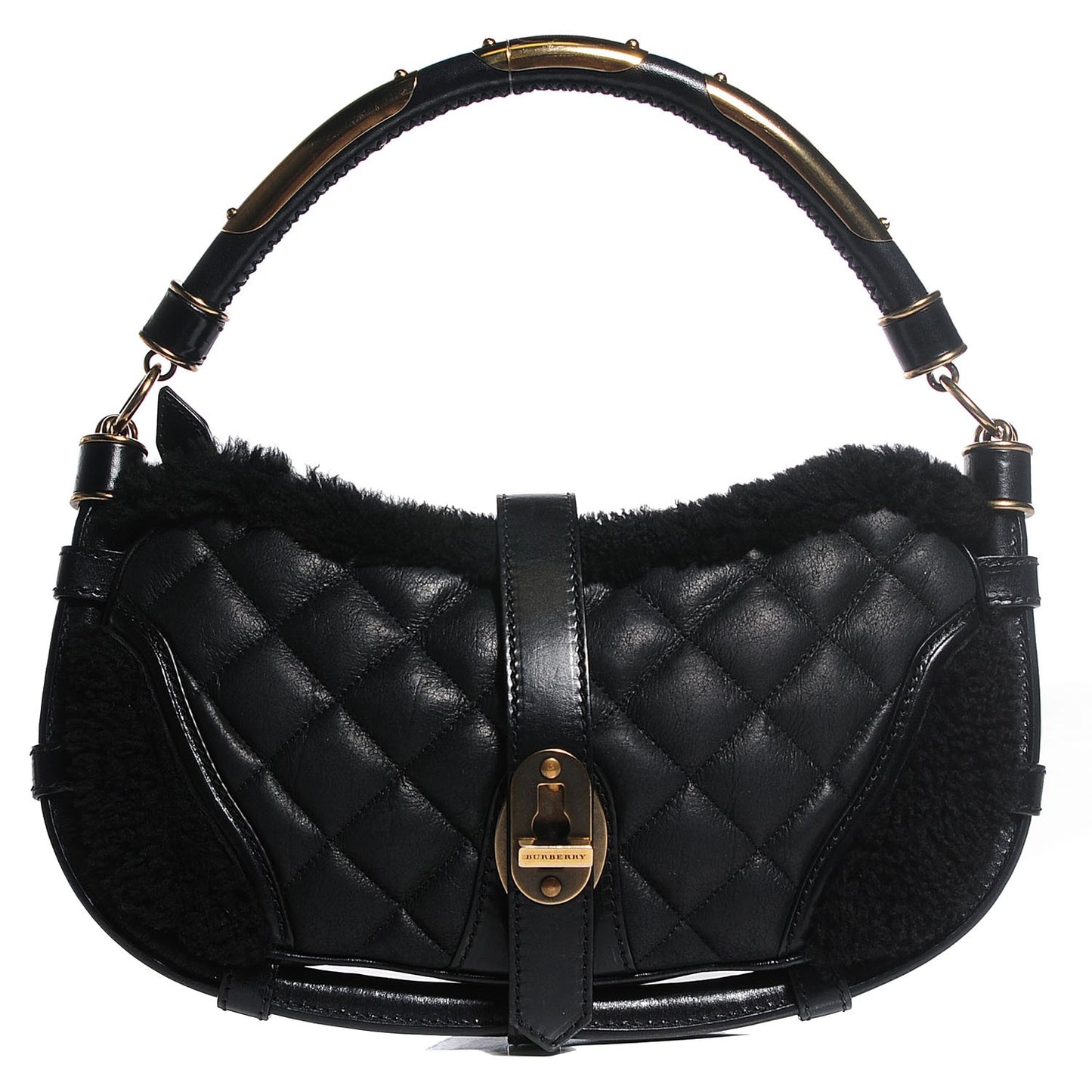 Sheepskin Quilted Shearling Small Cadet Black