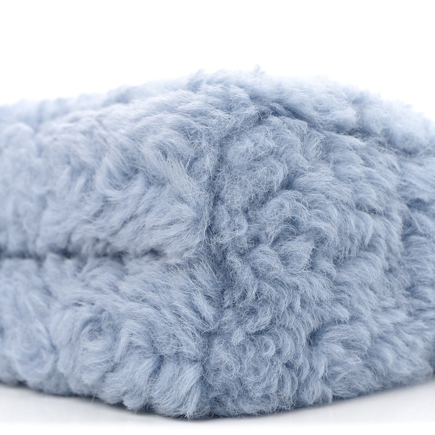 Shearling Twist Shoulder Bag MM Blue