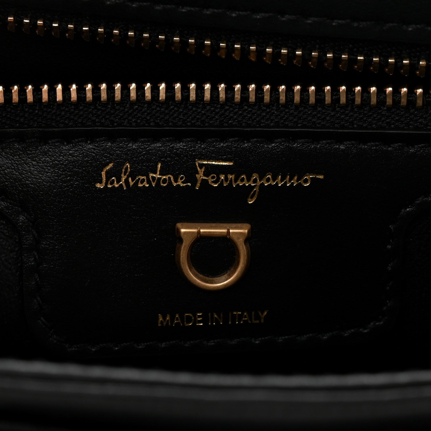 Salvatore Ferragamo Calfskin Quilted Gancini Flap Bag Black 6 of 9