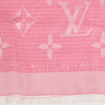 Louis Vuitton Silk Wool Beyond Monogram Shawl Fuchsia 3 of 5