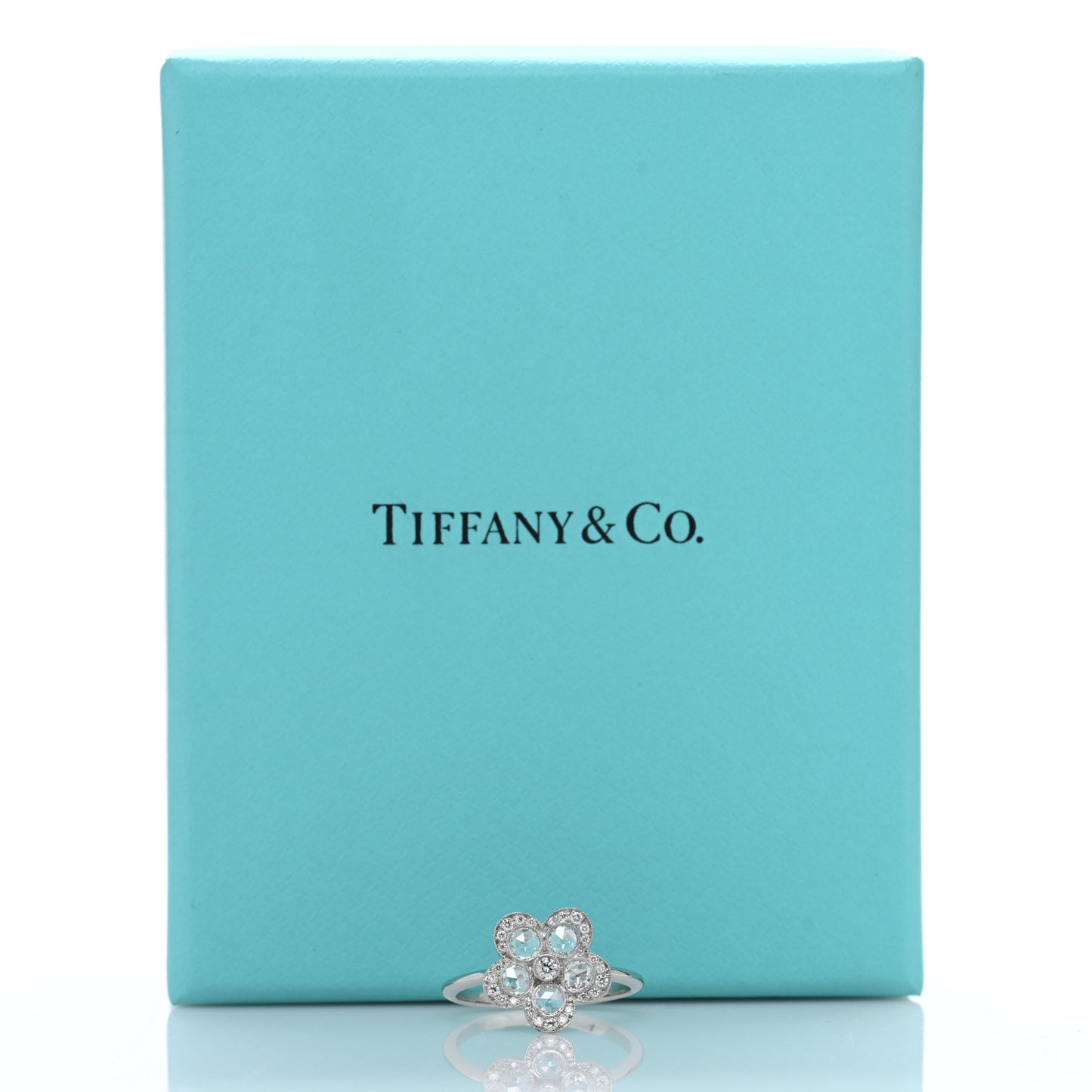 Platinum Diamond Enchant Flower Ring 54 7