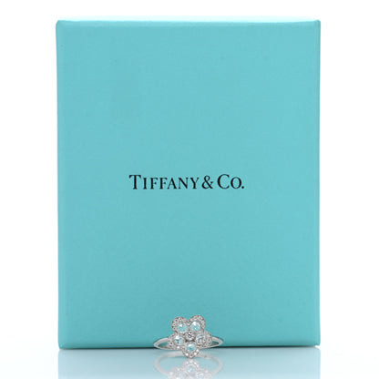 Tiffany Platinum Diamond Enchant Flower Ring 54 7 5 of 5