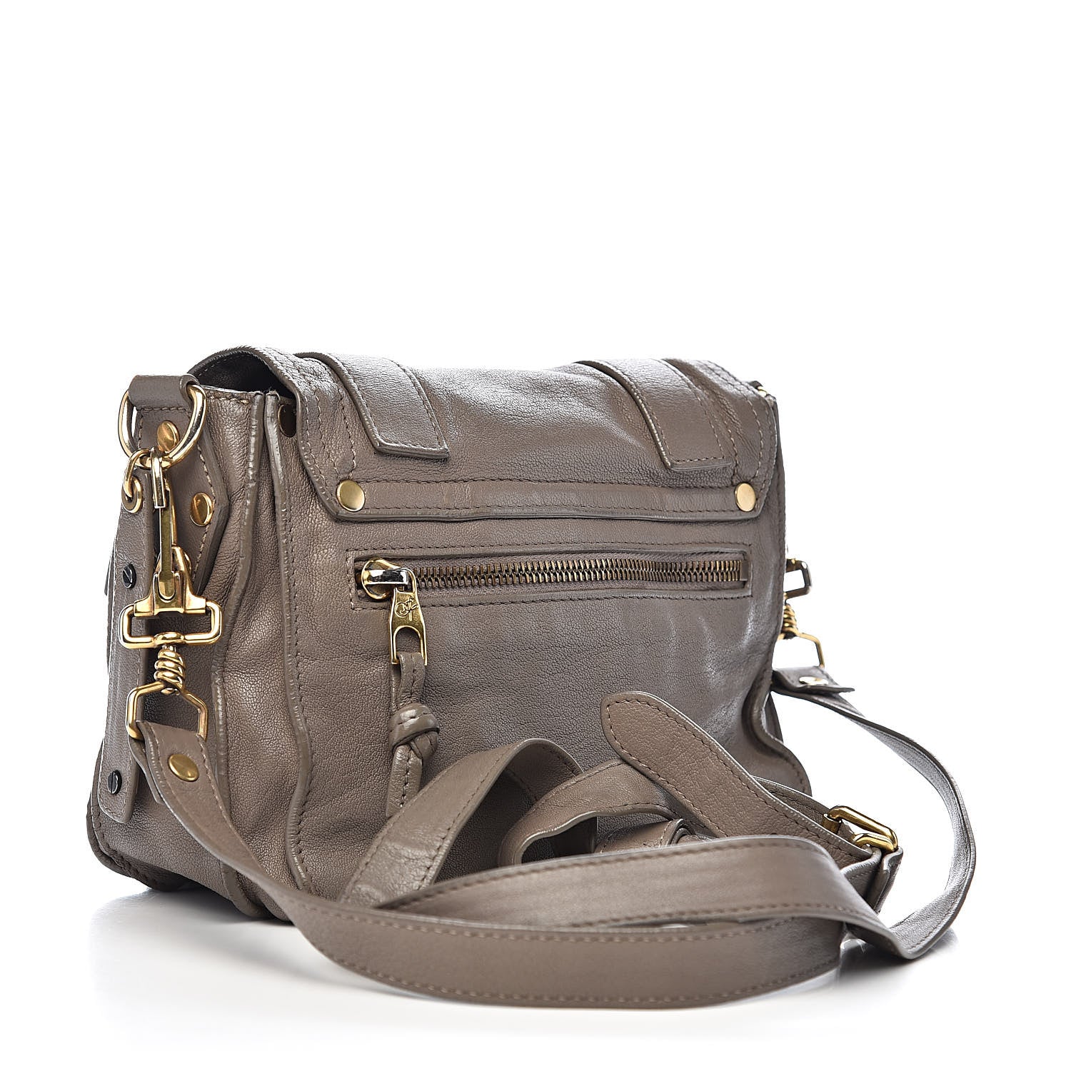 Proenza Schouler Lambskin PS1 Mini Pouch Messenger Smoke 3 of 11