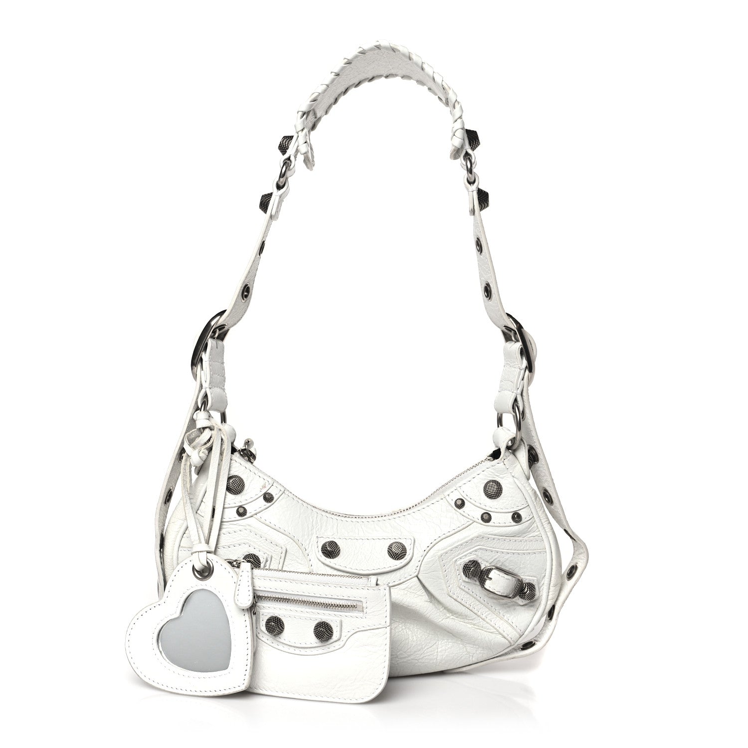 Balenciaga Agneau Arena Le Cagole Shoulder Bag XS Optic White 1 of 12