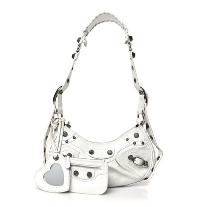 Balenciaga Agneau Arena Le Cagole Shoulder Bag XS Optic White 1 of 12