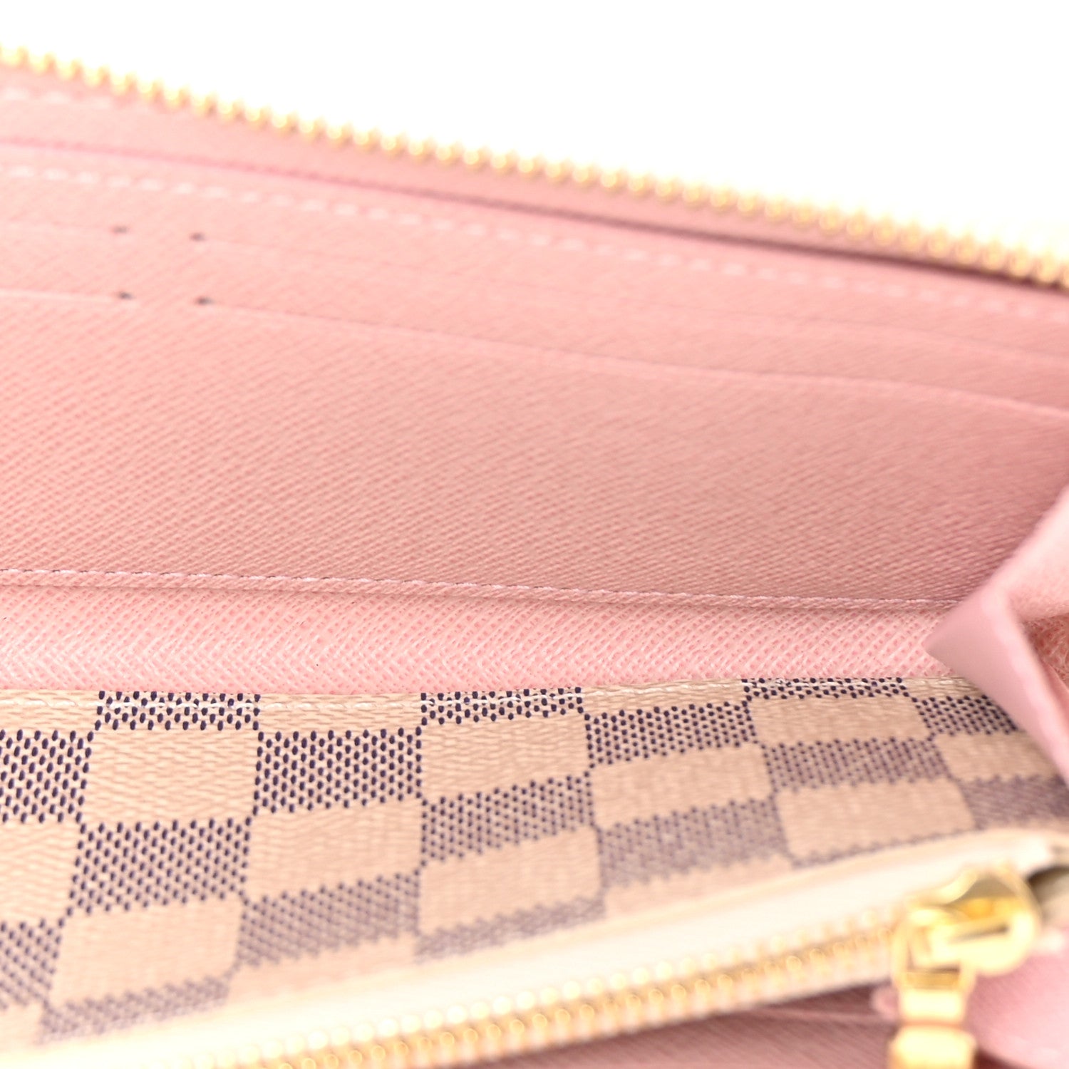 Louis Vuitton Damier Azur Clemence Wallet Rose Ballerine 5 of 6
