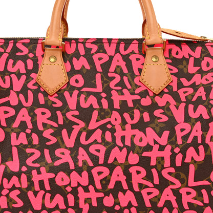 Louis Vuitton Monogram Graffiti Speedy 30 Fuchsia 7 of 9