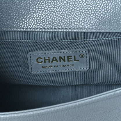 Chanel Caviar Quilted Small Boy Flap Light Blue 5 of 8