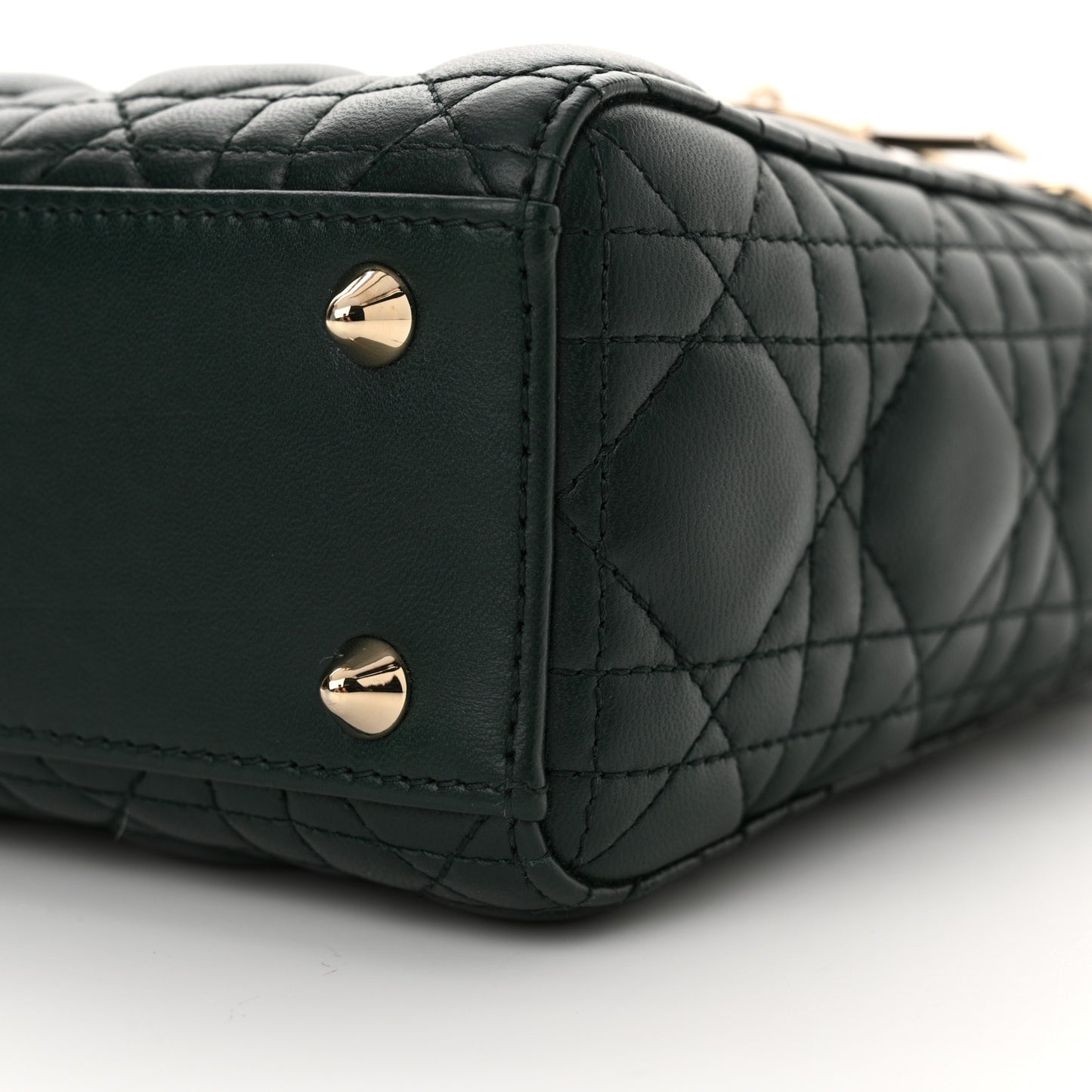 Lambskin Cannage Small My ABCDior Lady Dior Dark Green