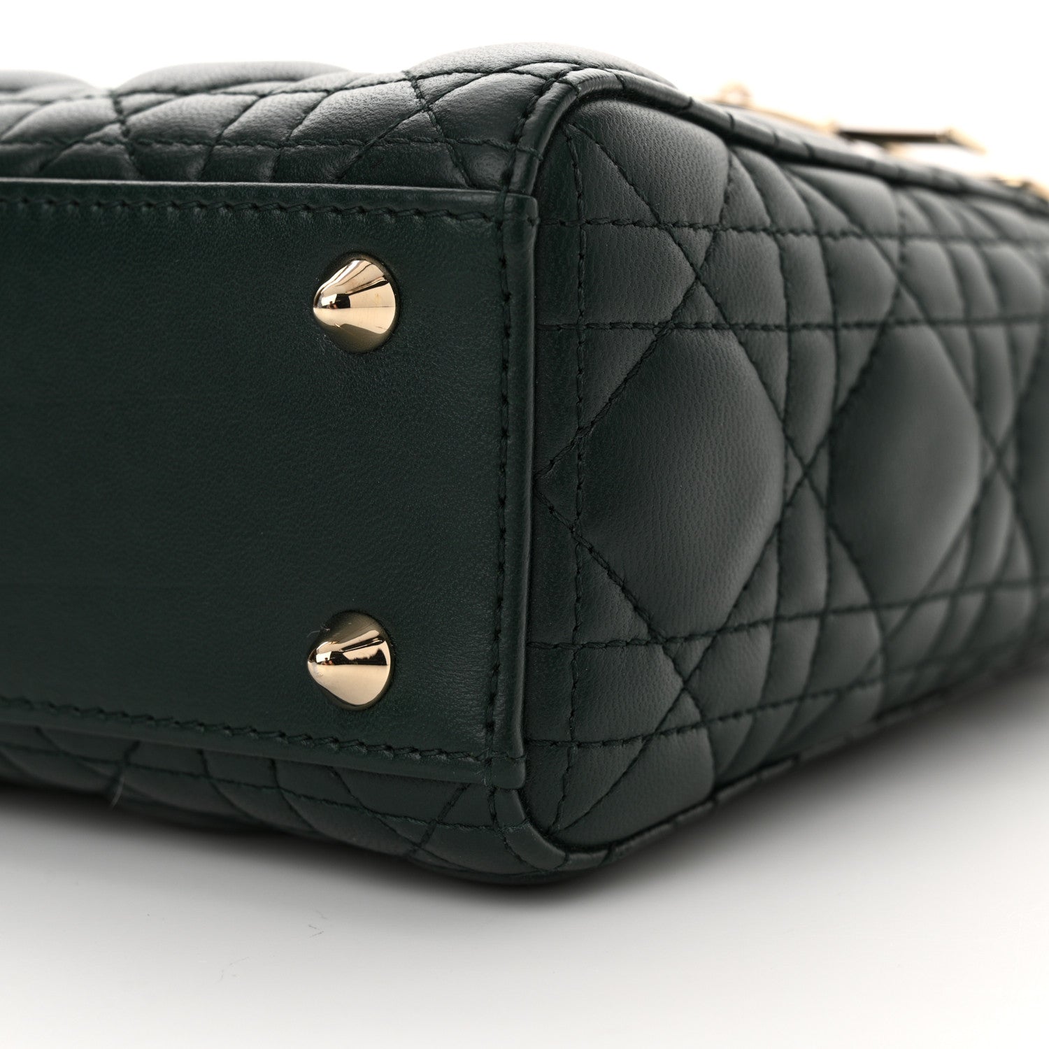 Christian Dior Lambskin Cannage Small My ABCDior Lady Dior Dark Green 10 of 10