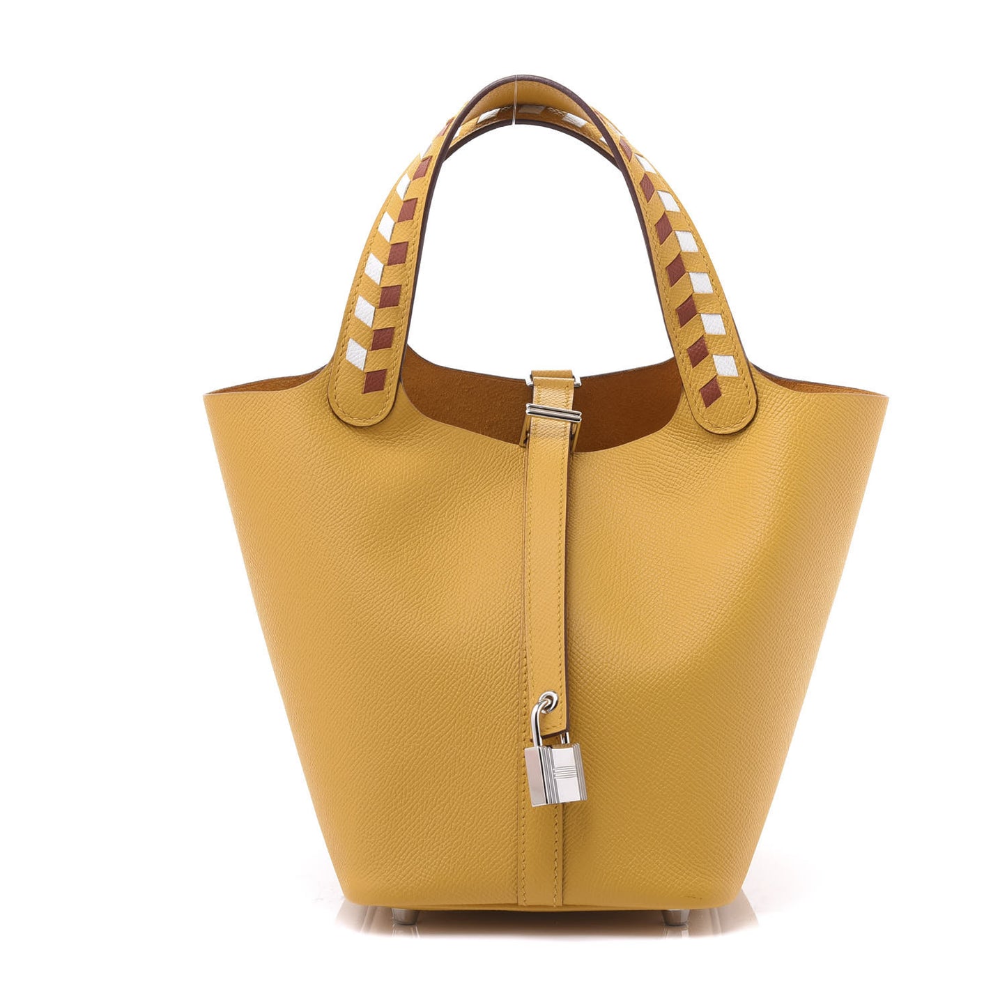 Epsom Tressage De Cuir Picotin Lock 18 PM Amber