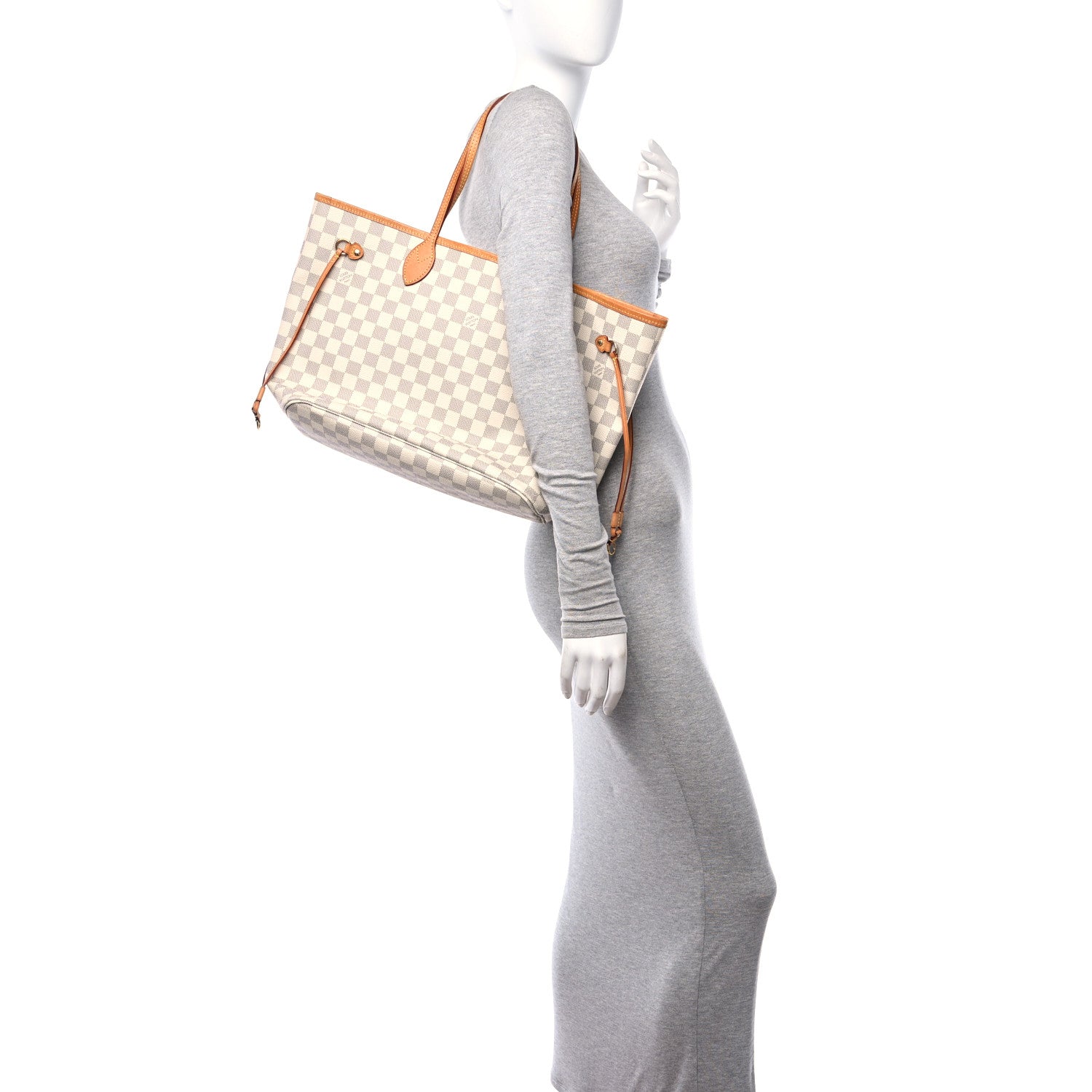 Louis Vuitton Damier Azur Neo Neverfull MM Rose Ballerine 2 of 12